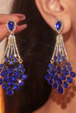 Royal Blue Strass Stud Örhängen