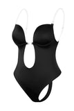 Svart utskuren push-up magkontroll shapewear