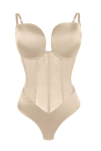 Svart korsett Tummy Control Butt Lifting Bodysuit Shapewear