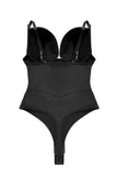 Svart korsett Tummy Control Butt Lifting Bodysuit Shapewear