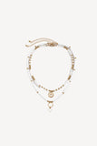 Boho Vintage Hjärta Kristall Halsband