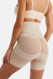 Aprikos Hög Midja Rumplyftande Korsett Spets Andningsbar Shapewear