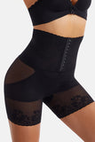 Aprikos Hög Midja Rumplyftande Korsett Spets Andningsbar Shapewear