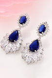 Royal Blue Teardrop Dingla Örhängen Party Prom Smycken