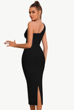 Bodycon En axel Svart Party Klänning