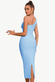 Bodycon En axel Svart Party Klänning