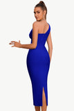 Bodycon En axel Svart Party Klänning