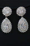Royal Blue Crystal Halsband Örhänge Smycken Set