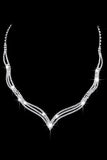 Silver Crystal Halsband Örhängen Smycken Set