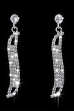 Silver Crystal Halsband Örhängen Smycken Set