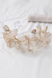 Champagne Pearl Blommor Pannband