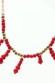 Boho Style Rött Halsband