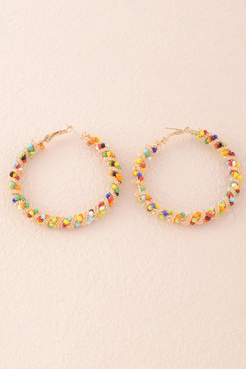 Färgglada Loop Boho Style Örhängen