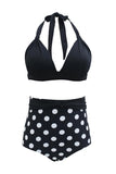 Svarta Prickar Grimma Bikini Set