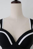 Svart Älskling En Bit Hög Midja Bikini