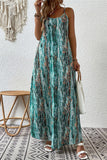 Tie-dye Spaghetti Remmar Boho Lång sommarklänning