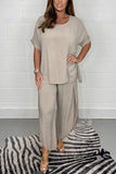 Kvinnor Mid Sleeve Pullover 2 Piece Loose Casual Suits