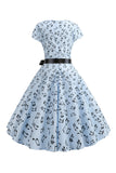 A-linje Tryckt Swing 1950 Tals Klänningar