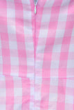 Rosa Pläd Pin Up 1950-tals klänningstillbehörsset