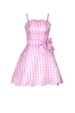 Rosa Pläd Vintage 1950-tals Klänning