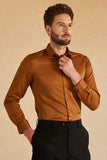 Långärmad Camel Solid Suit Skjorta