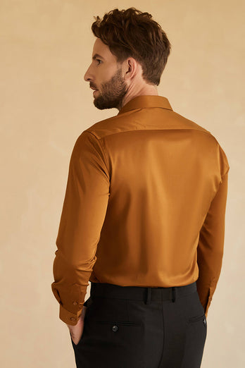 Långärmad Camel Solid Suit Skjorta