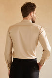 Långärmad Camel Solid Suit Skjorta