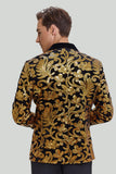 Guld Slim Fit Kostym Herr