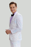 Slim Fit 2-Delat Kostym Set En Knapp Shawl Lapel Kostym Herr