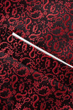 Svart Sjal Lapel Jacquard 3 Stycken Kostym Herr
