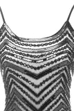 Bodycon Svart Silver Paljetter 20 Tals Klänning