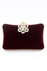 Load image into Gallery viewer, Burgundy Velvet Axelkedja Väska