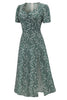Load image into Gallery viewer, V-ringning Blommig 50 Tals Vintage Kläder