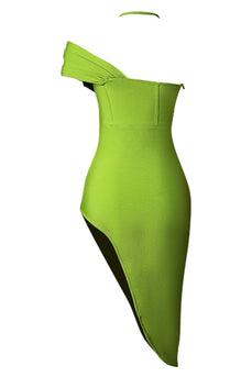 Grön Halterneck Fodralklänning Cocktailklänning