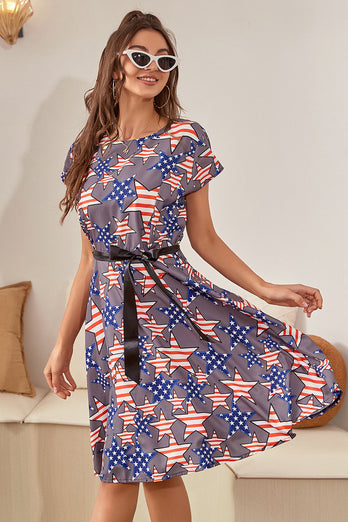 Printed American Flag Vintage Kläder