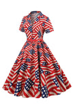 American Flag Print Vintage Kläder