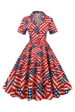 American Flag Print Vintage Kläder