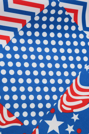 V-ringning American Flag Printed Vintage Kläder