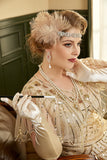 Champagne Drop Örhängen Halsband 1920-talet Party Tillbehör Set