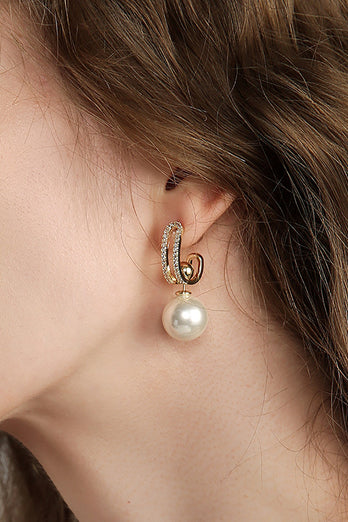 Pärla eleganta trendiga örhängen