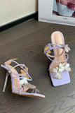 Cross Strap Butterfly Stiletto Hög klack