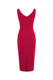 Röd Bodycon Vintage 60 tals klänning