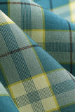Jewel Neck Green Grid 1950-talsklänning med korta ärmar