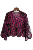 Paljetterad Svart Fuchsia 1920-Talsudde