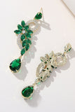 Gröna Rhinestone pärlpärlor örhängen