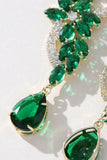 Gröna Rhinestone pärlpärlor örhängen