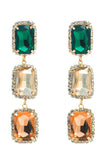 Gröna Rhinestone pärlpärlade parti örhängen