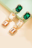 Gröna Rhinestone pärlpärlade parti örhängen