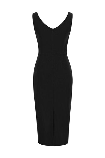 Svart Bodycon 1960-tal Klänning