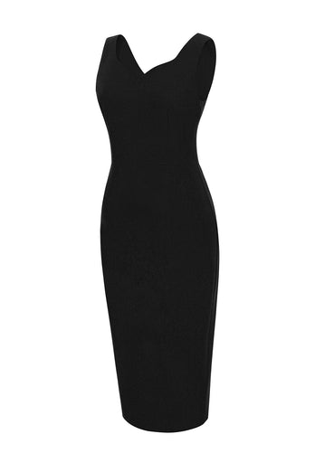 Svart Bodycon 1960-tal Klänning